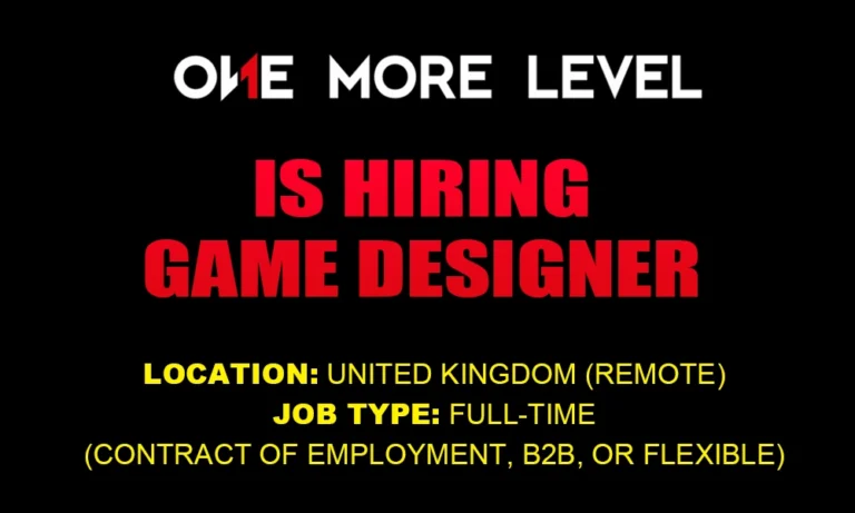 One More Level is hiring Game Designer, 2026