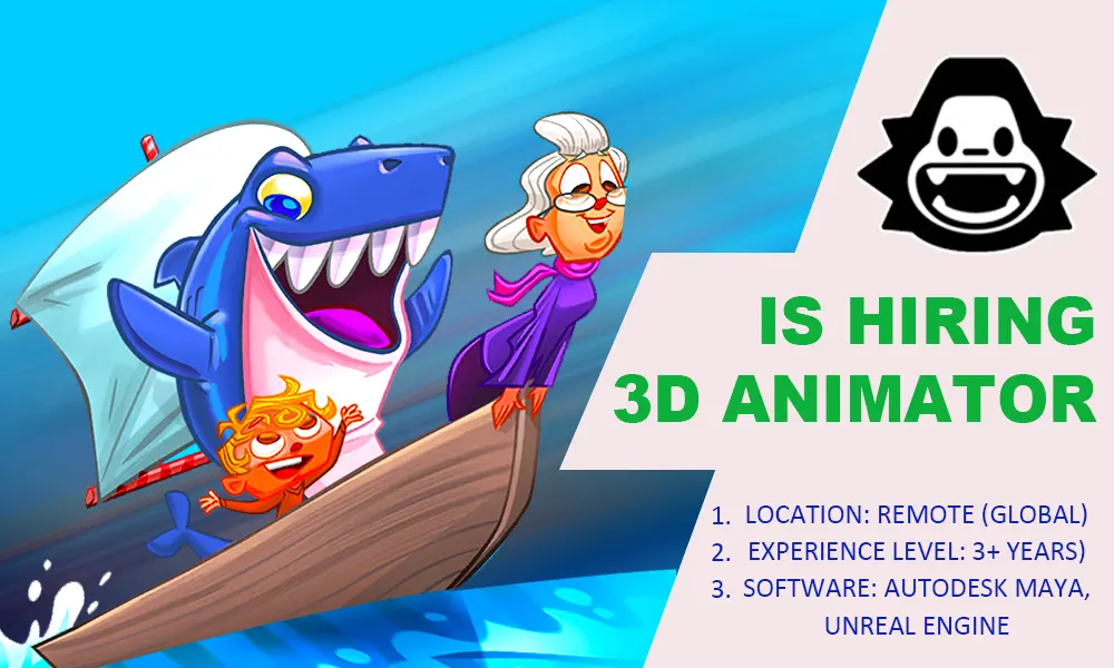Openings for 3D Animator at Mighty Yeti Studios