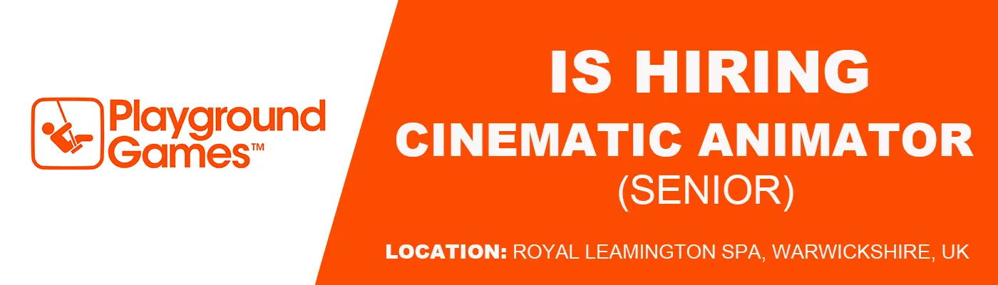 Senior Cinematic Animator job at Playground Games
