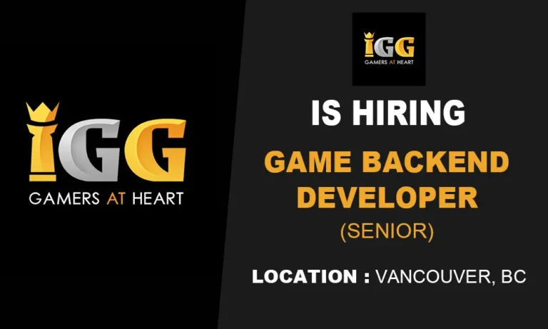 Senior Game Backend Developer job at IGG Canada