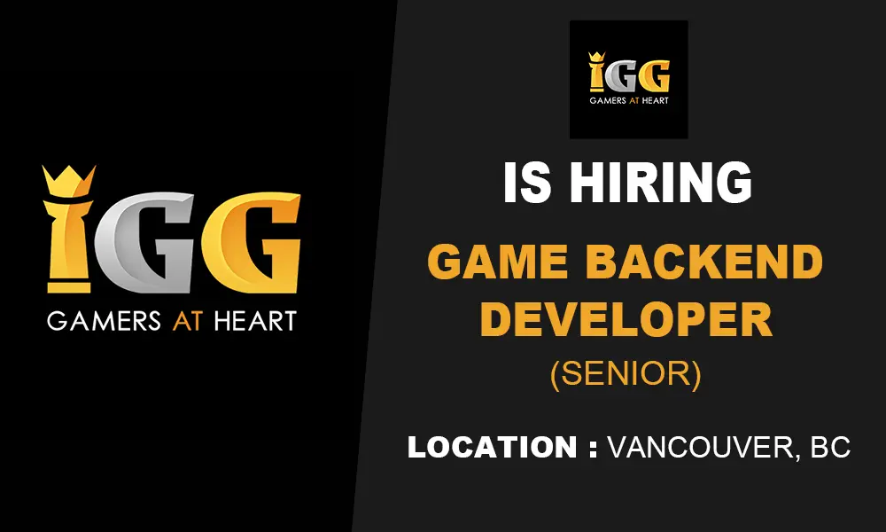 Senior Game Backend Developer job at IGG Canada
