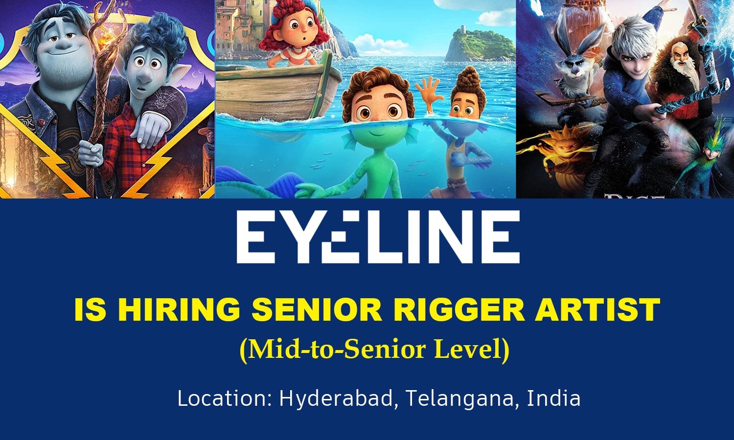 Senior Rigger artist at Eyeline Studios, Hyderabad 2026