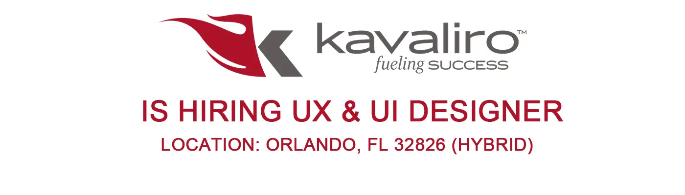 UX & UI Designer jobs at Kavaliro, Orlando