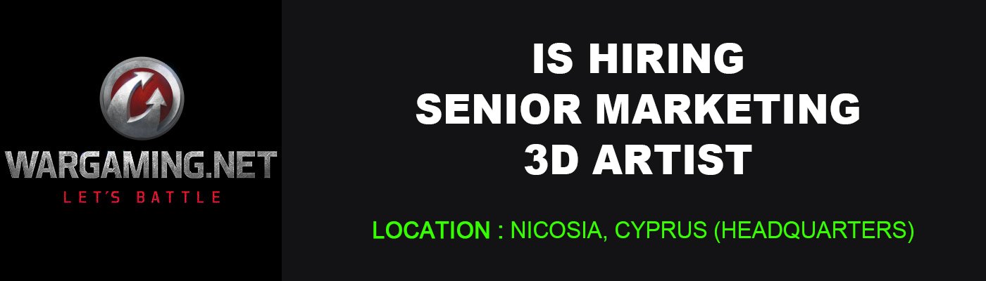 Wargaming Senior Marketing 3D Artist, Cyprus
