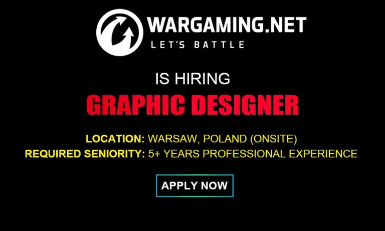 Wargaming hiring Graphic Designer, Warsaw
