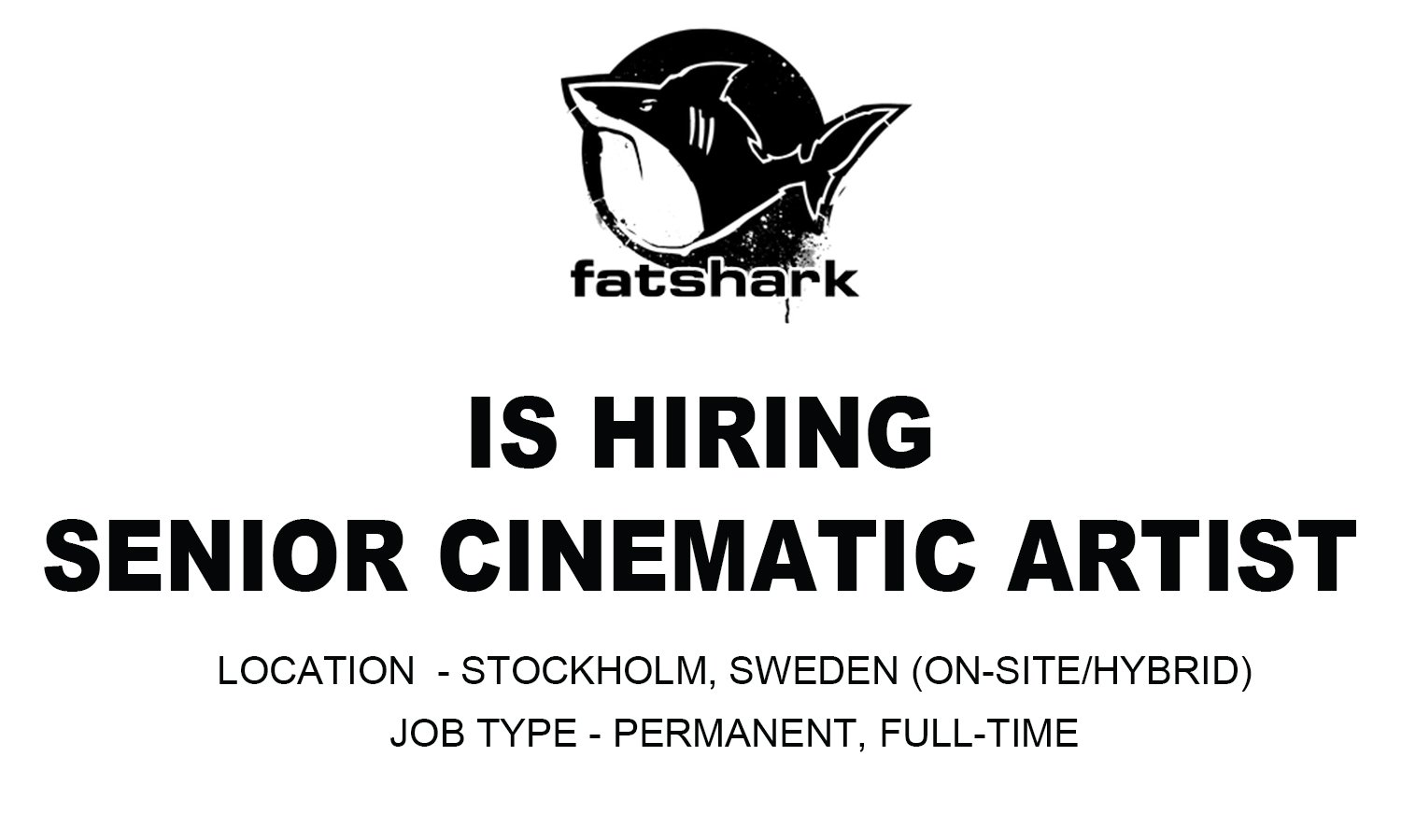 Fatshark games hiring Senior Cinematic Artist % festybay fatshark games_banner