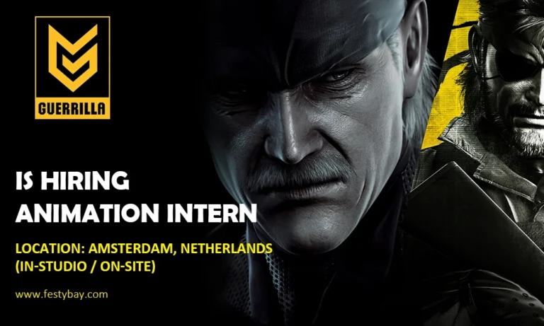 3D Animation Intern at Guerrilla Games, Amsterdam