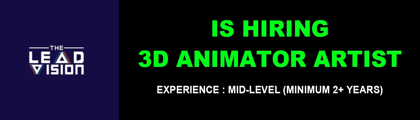 3D Animator job The Lead Vision, Ghaziabad