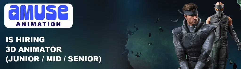 Amuse Animation 3D Animators (junior-mid-senior)