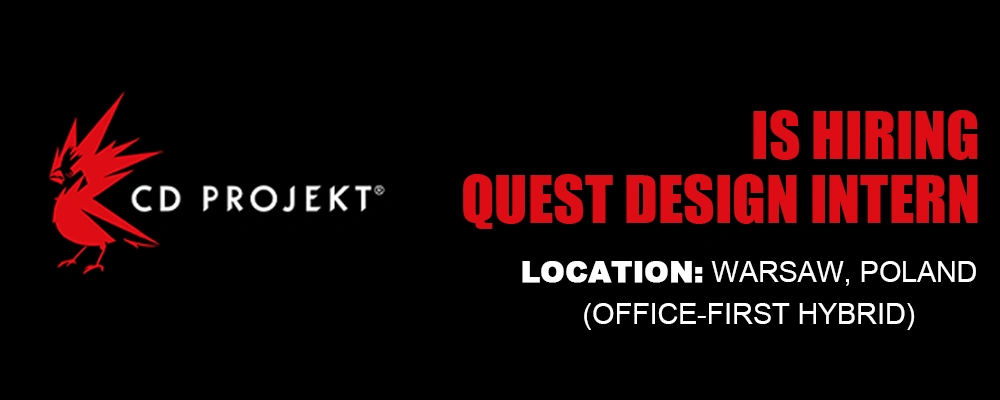 CD PROJEKT RED Quest Design Intern, 2026