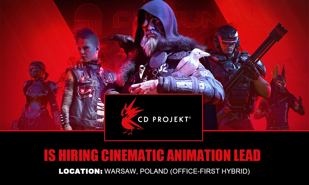 CD PROJEKT RED hiring Cinematic Animation Lead, Poland