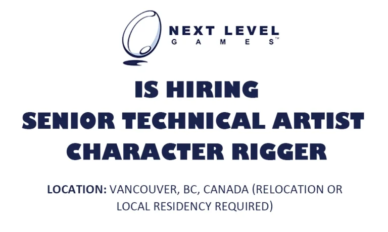 Character Rigger job at Next Level Games, 2026