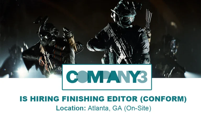 Company 3 hiring Finishing Editor, Atlanta thumbnail