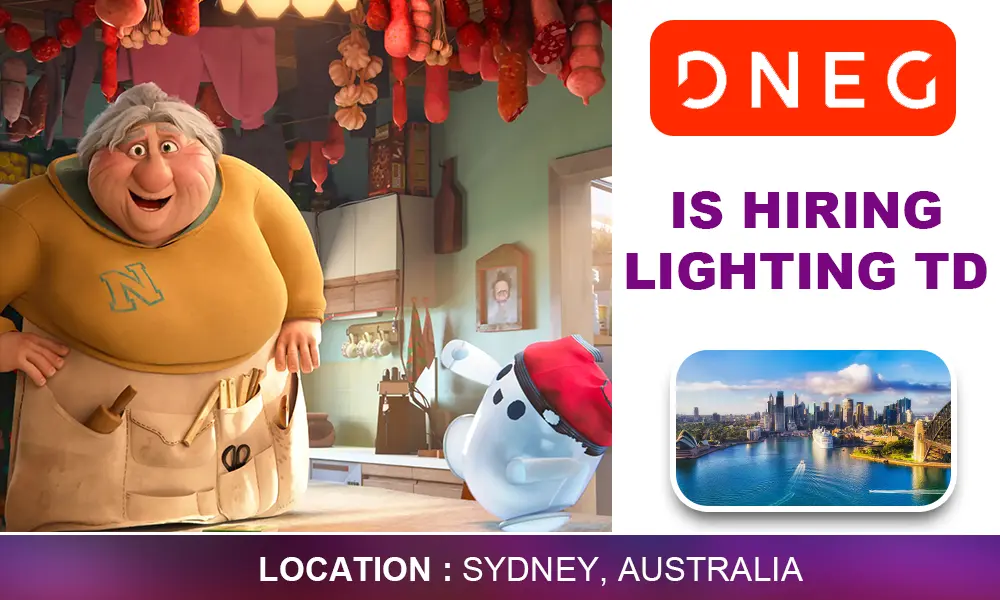 DNEG Sydney Australia hiring Lighting TD, 2026