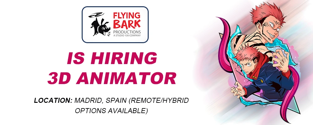 Flying Bark Production Spain hiring 3D Animators THUMBNAIL