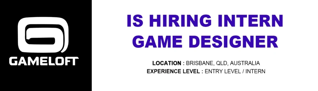 Gameloft Brisbane Intern Game Designer, Australia thumb