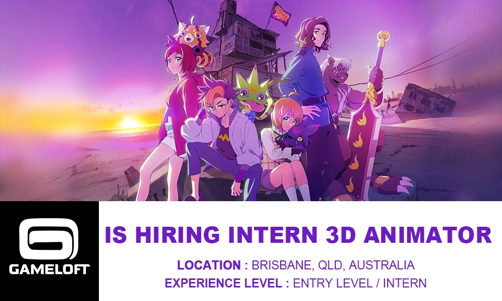 Gameloft Brisbane hiring Intern 3D Animator, Australia