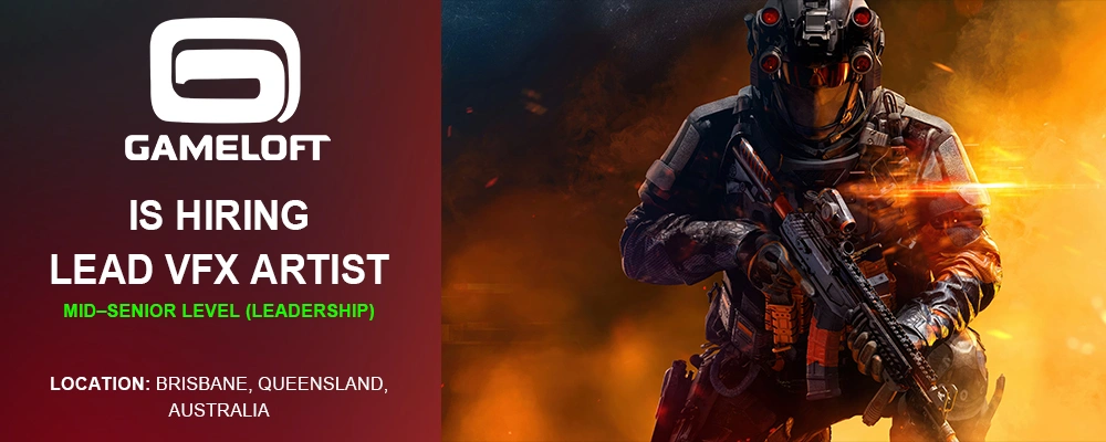 Gameloft Brisbane hiring Lead VFX Artist, 2026 thumbnail