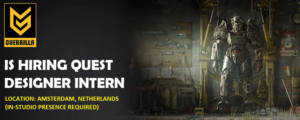 Guerrilla Games hiring Quest Designer Intern, 2026 Guerrilla Games hiring Quest Designer Intern, 2026