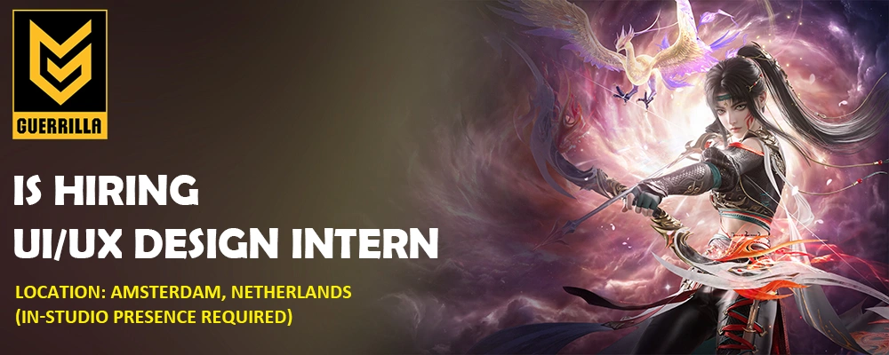 Guerrilla Games hiring UI_UX Design Intern, 2026