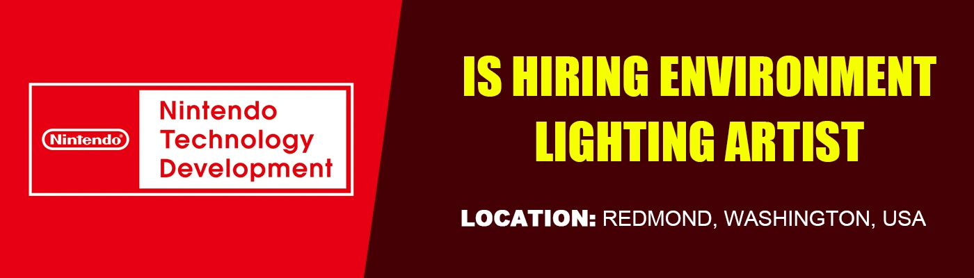 Nintendo - Environment Lighting Artist, USA % festybay Nintendo - Environment Lighting Artist, USA