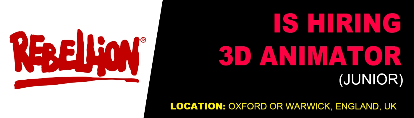 Rebellion Jobs - Junior 3D Animator % festybay Rebellion Jobs - Junior 3D Animator