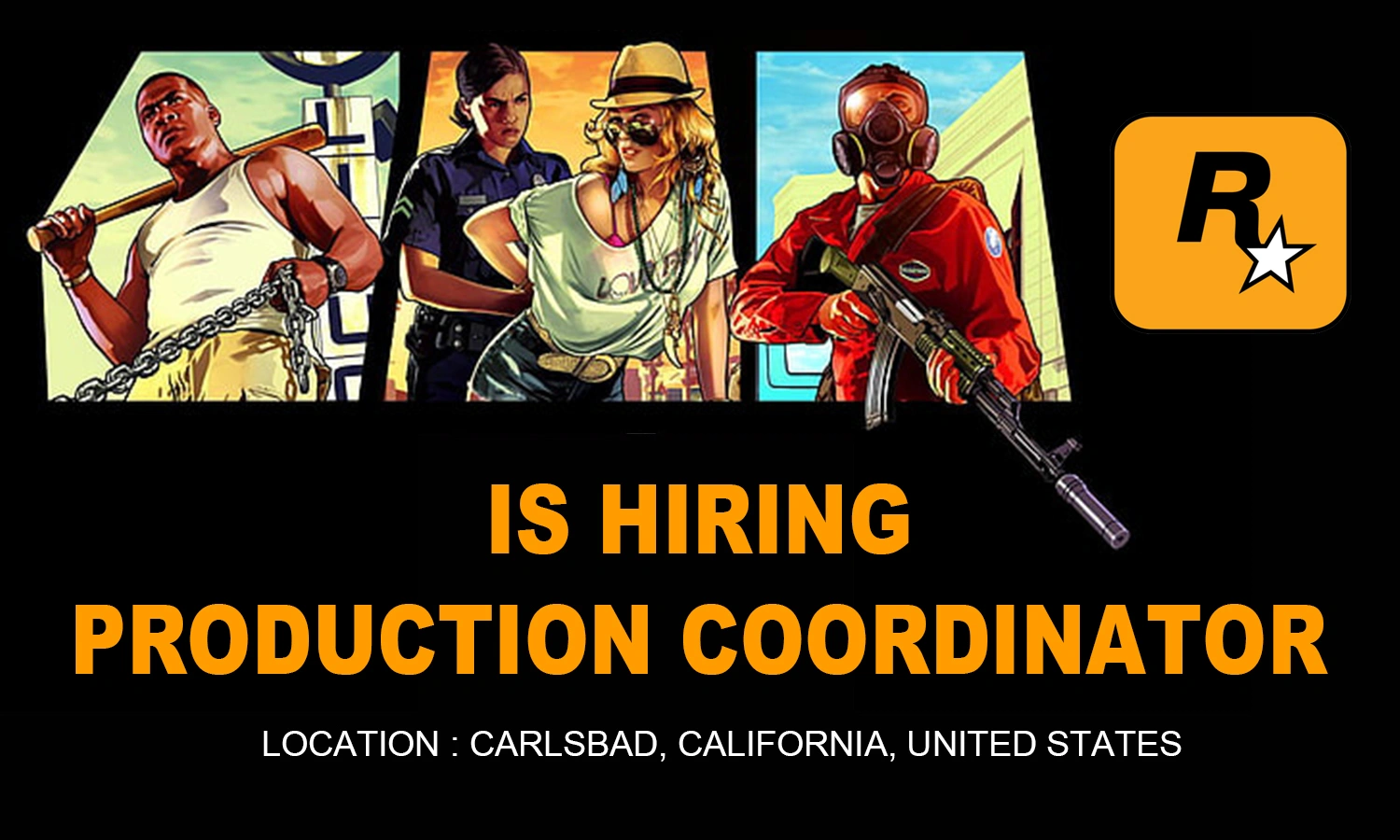 Rockstar Games hiring Production Coordinator, 2026