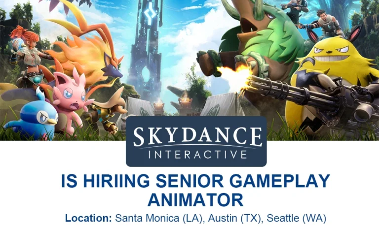Senior Gameplay Animator at Skydance Games, Austin