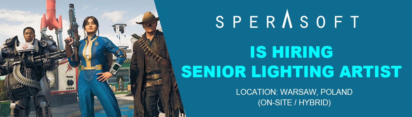 Sperasoft is hiring Senior Lighting Artist, 2026