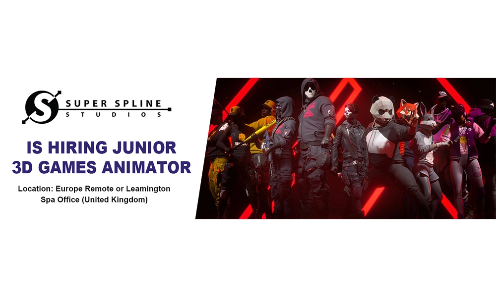 Super Spline Studios hiring Junior 3D Games Animator thumbnail