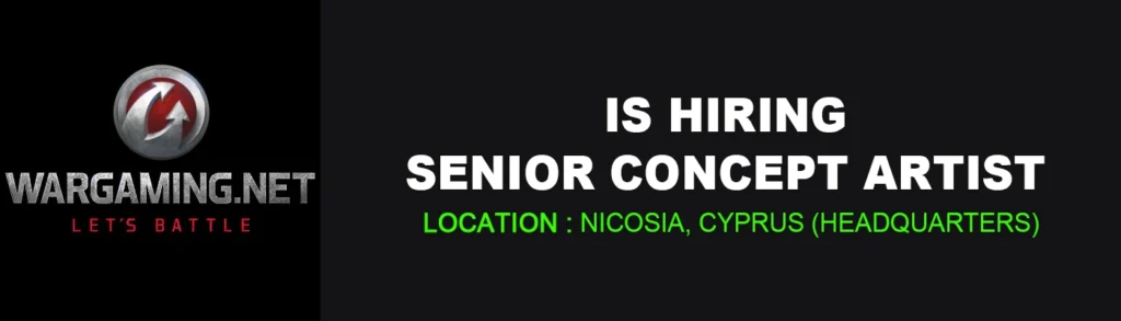 Wargaming hiring Senior Concept Artist, Nicosia Wargaming hiring Senior Concept Artist, Nicosia