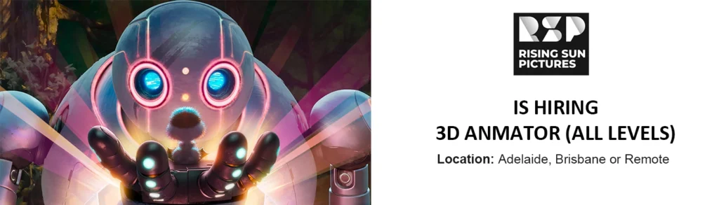 3D Animator job at Rising Sun Pictures, Brisbane thumb 3D Animator job at Rising Sun Pictures, Brisbane thumb