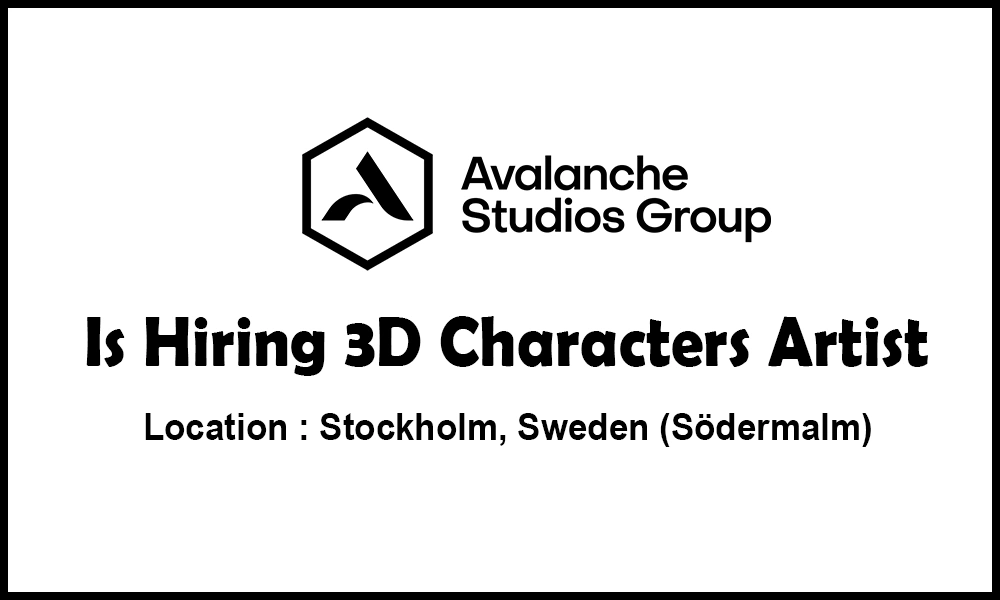 3D Character Artist job at Avalanche Studios, Sweden