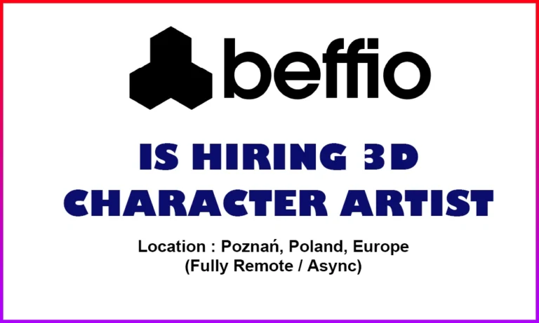 3D Character Artist job at beffio studio, Remote – Poland