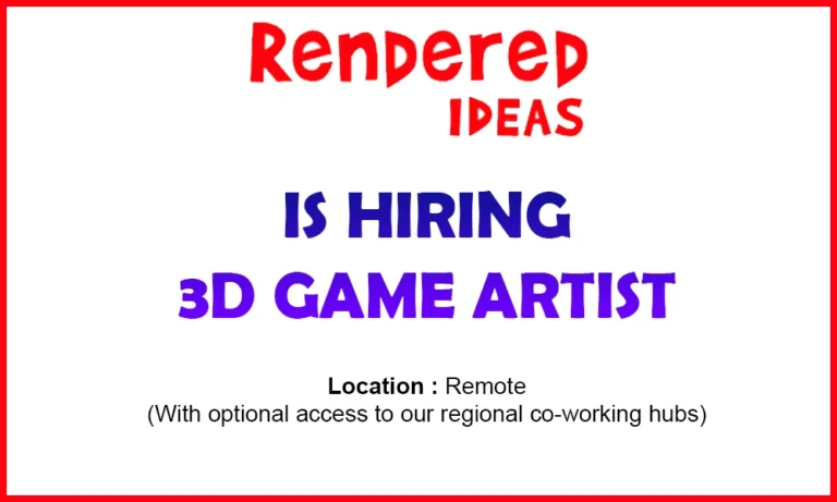 3D Game Artist Rendered Ideas, Mumbai