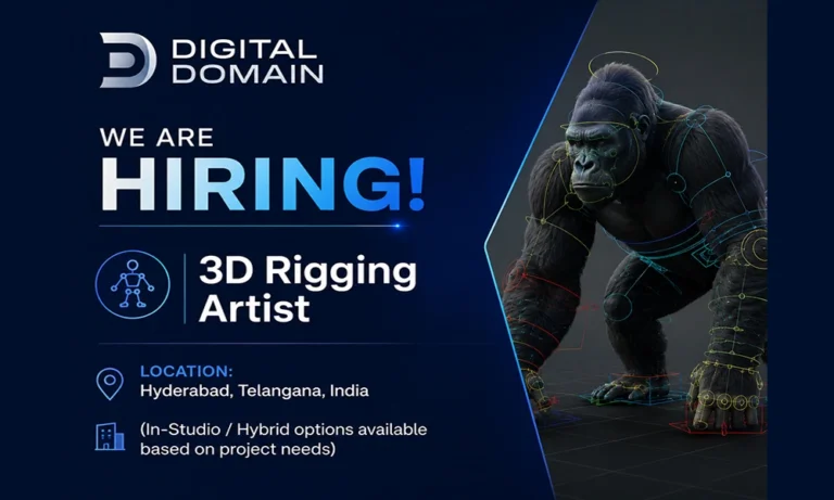 3D Rigging Artist jobs at Digital Domain, India thumb