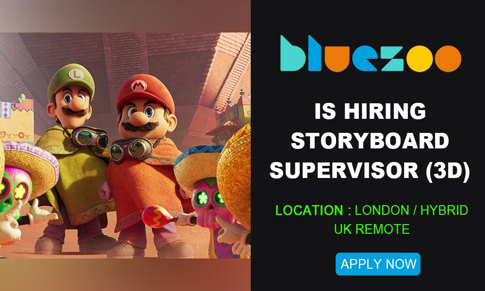 3D Storyboard Supervisor Blue Zoo Animation Studio, UK