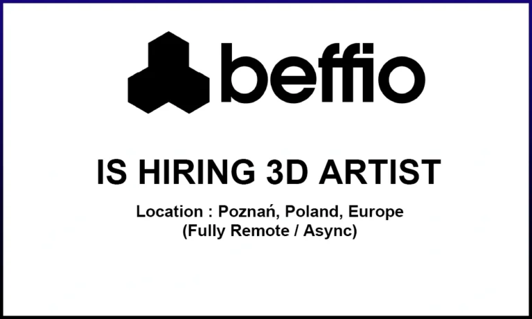 3d artist jobs at Beffio studio, Remote (Poland)