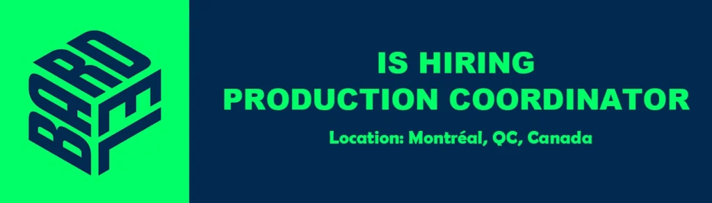 Bardel Entertainment hiring Production Coordinator, Canada