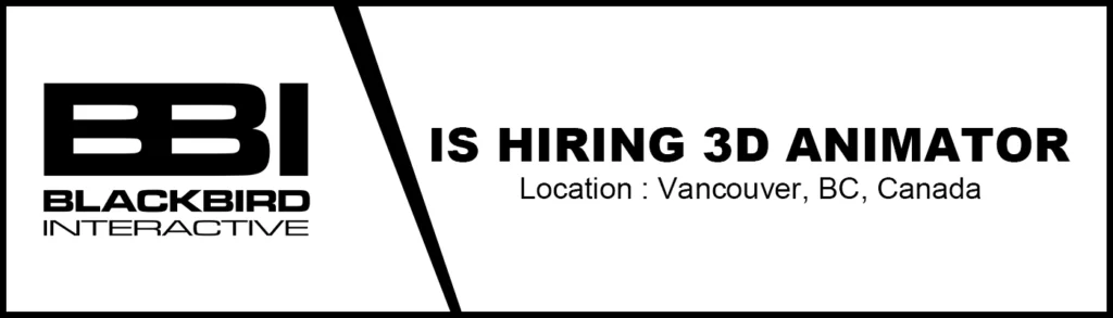Canada Jobs 3D Animator at Blackbird Interactive thumb Canada Jobs 3D Animator at Blackbird Interactive thumb