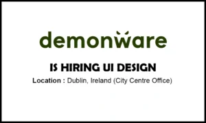 Internship ireland UI Design at Demonware, 2026 THUMB