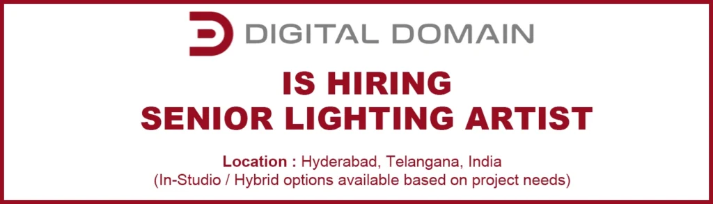 Lighting Artist job at Digital Domain, India 2026