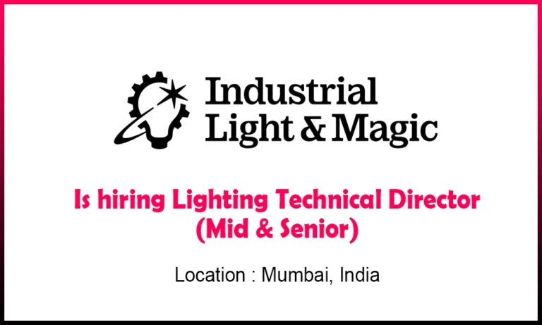 Lighting artist job at ILM, Mumbai 2026 thumb