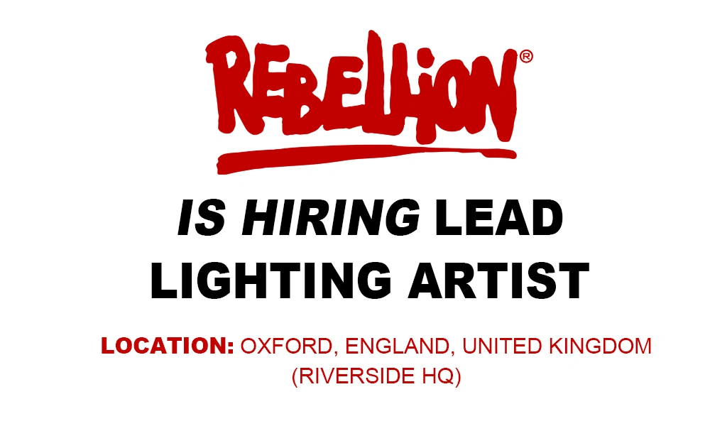Rebellion is seeking Lead Lighting Artist, UK thumb