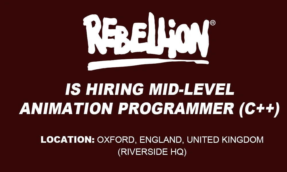 Rebellion required Mid-Level Animation Programmer thumb