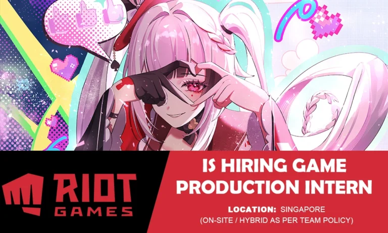 Riot Games hiring Game Production Intern, Singapore