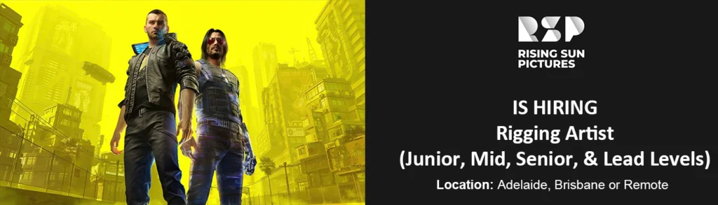 Rising Sun Pictures hiring Rigging Artist (All Levels), Australia