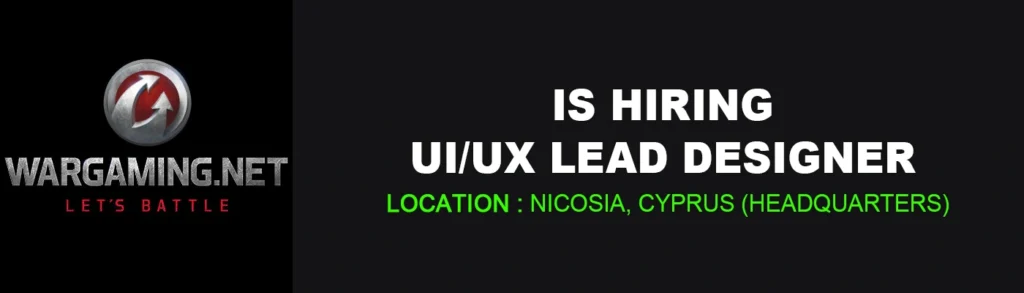 Wargaming is seeking UI_UX Lead Designer thumb