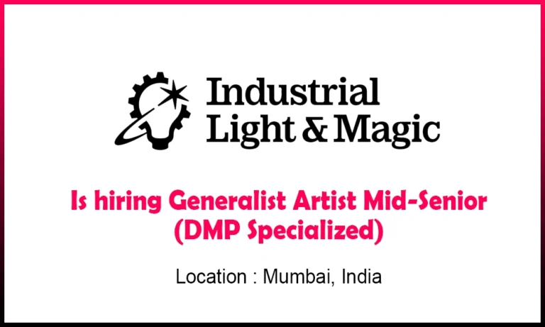 vfx jobs Generalist Artist Mid-Senior, Mumbai 2026