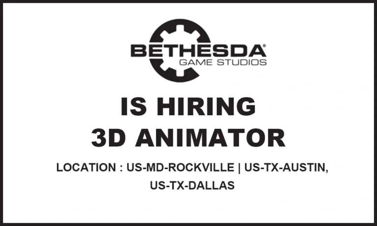 3D Animator, Bethesda Game Studios, Canada thumb